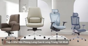 Top 5 Ghế Văn Phòng Lưng Cao & Lưng Trung Tốt Nhất