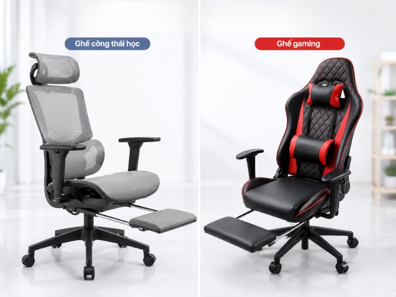 Ưu nhược điểm khi sử dụng ghế công thái học và gaming
