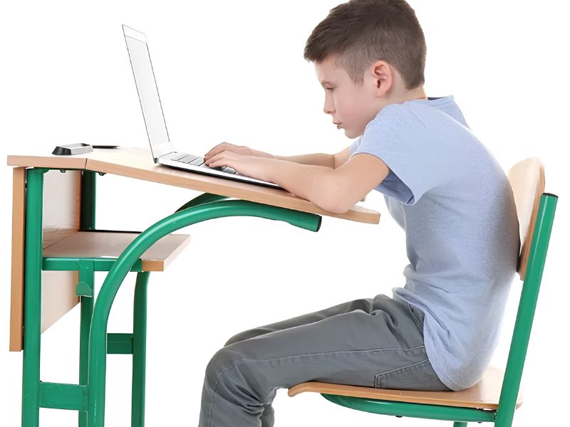 Hệ lụy khi trẻ ngồi học sai tư thế